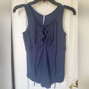 Free People Navy Tank Top